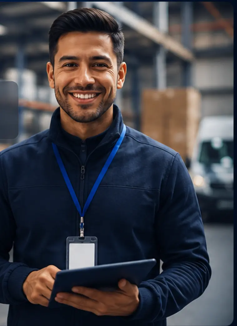 Representante Jamv Drive en operación logística